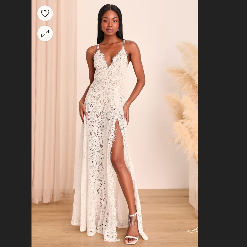 Lulu’s love of details white lace dress